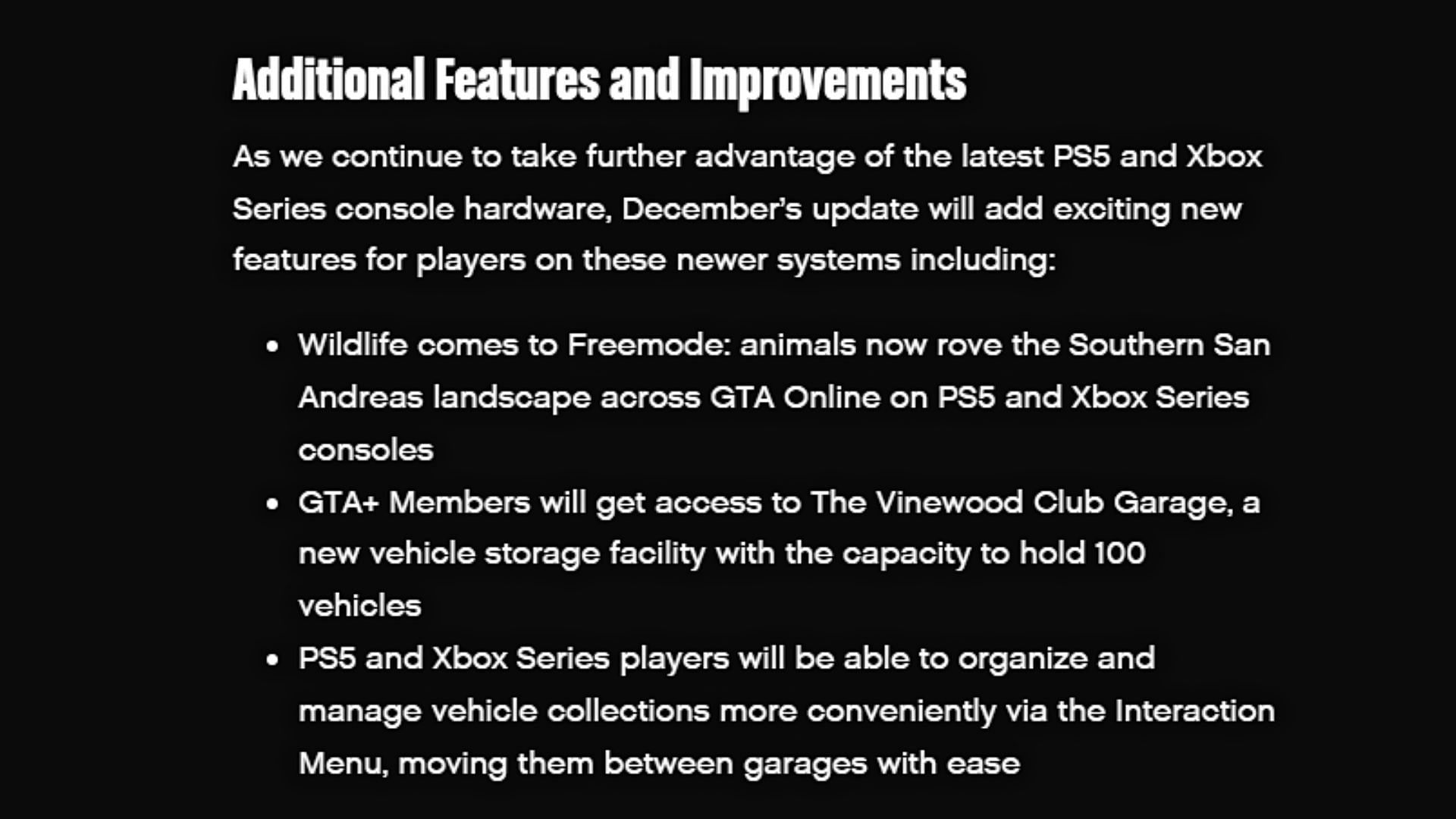 More changes are coming to the game on PS5 and Xbox Series X/S. (Image via Rockstar Games Newswire)