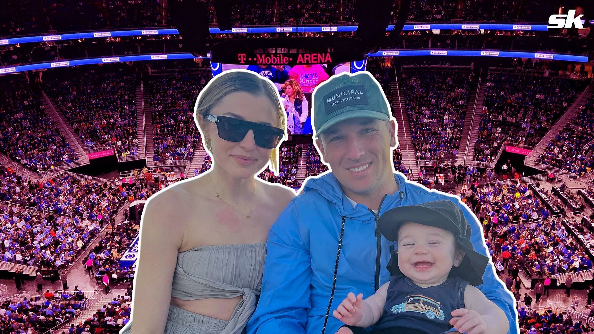 Alex Bregman and wife Reagan brought their toddler Knox to his first NBA basketball game