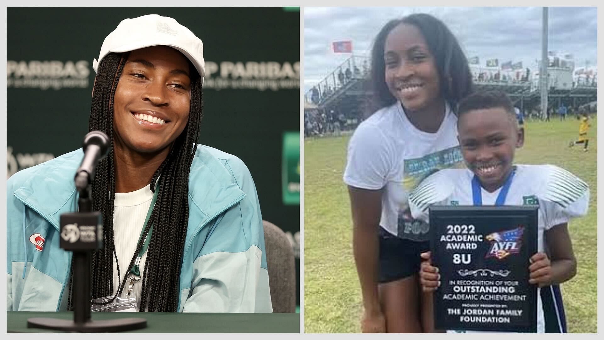 Coco Gauff and her brother Cameron