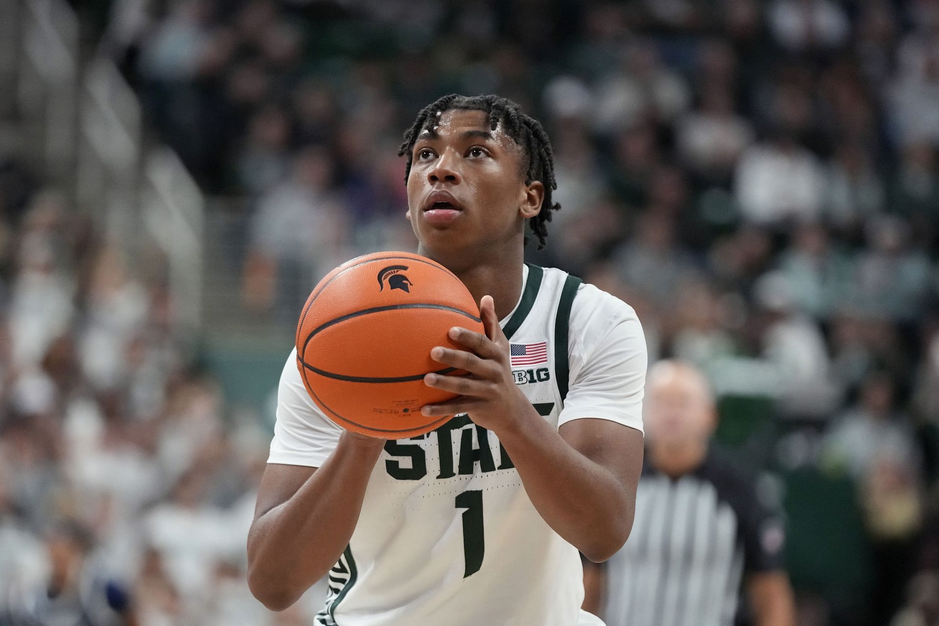 Michigan State Guard Shot Basketball