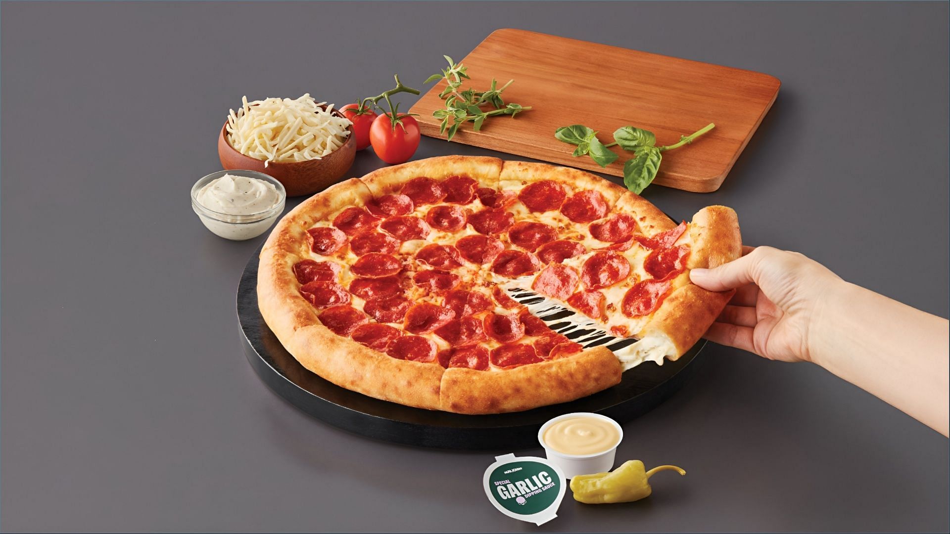 Papa Johns introduces a new Cheesy Calazone Epic Stuffed Crust Pizza (Image via Papa Johns)