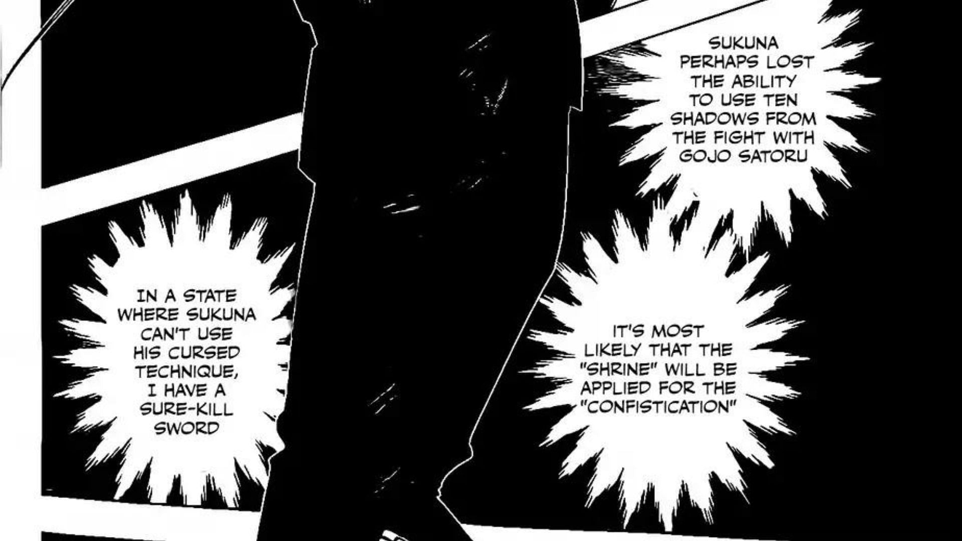 Higurama talks about Sukuna losing his ability to use the 10 Shadows technique (Image via Shueisha)
