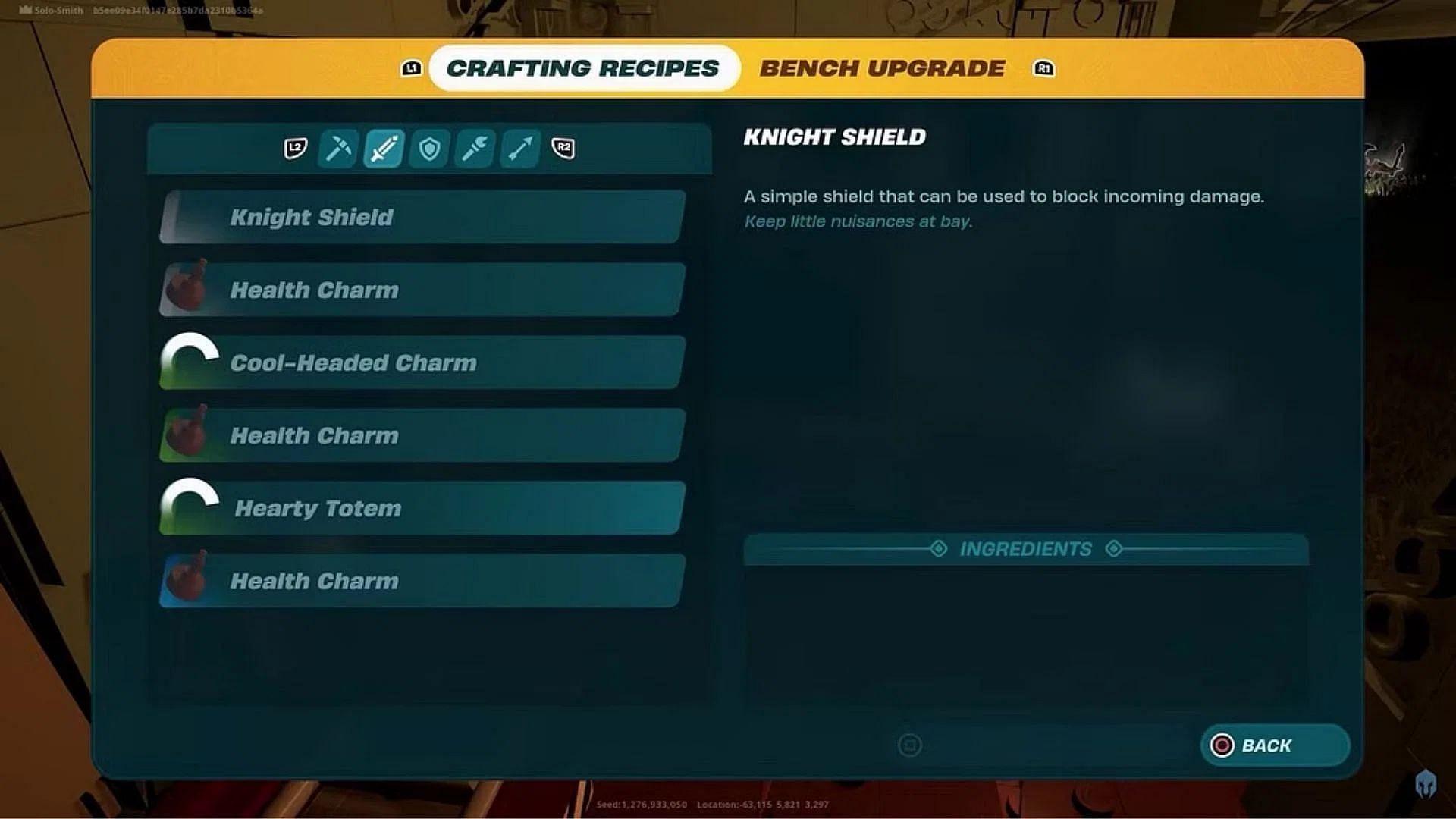 Crafting Charms (Image via Gamers Heroes on YouTube)