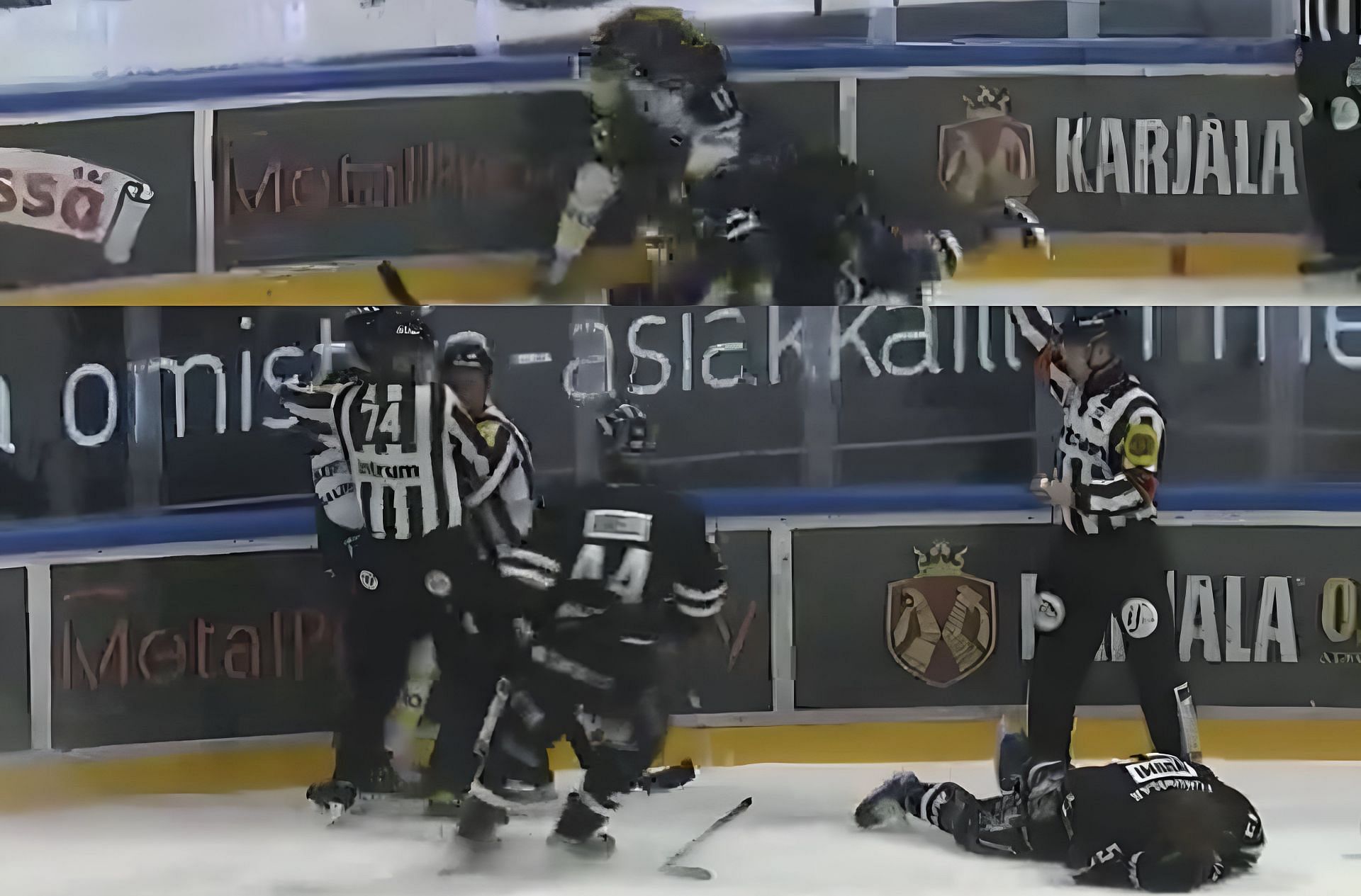 WATCH: Nick Ritchie ejected after delivering non-stop blows to an already knocked down Markus Nurmi in Finnish hockey league