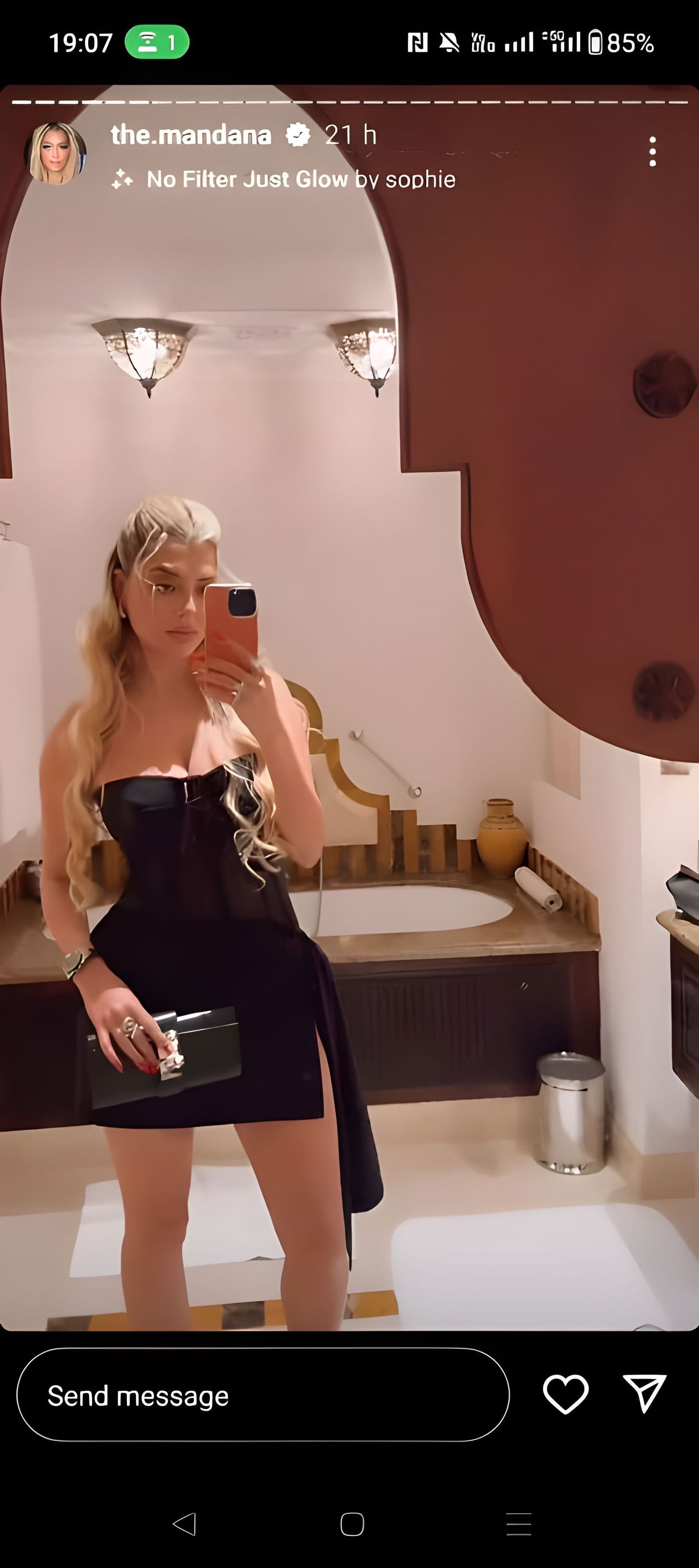 Patrick Beverley’s girlfriend Mandana Bolourchi stuns in matching dress