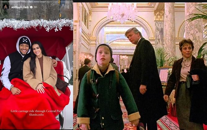 In Photos: K'Andre Miller and girlfriend Addison Clark's Home Alone-like Christmas day out
