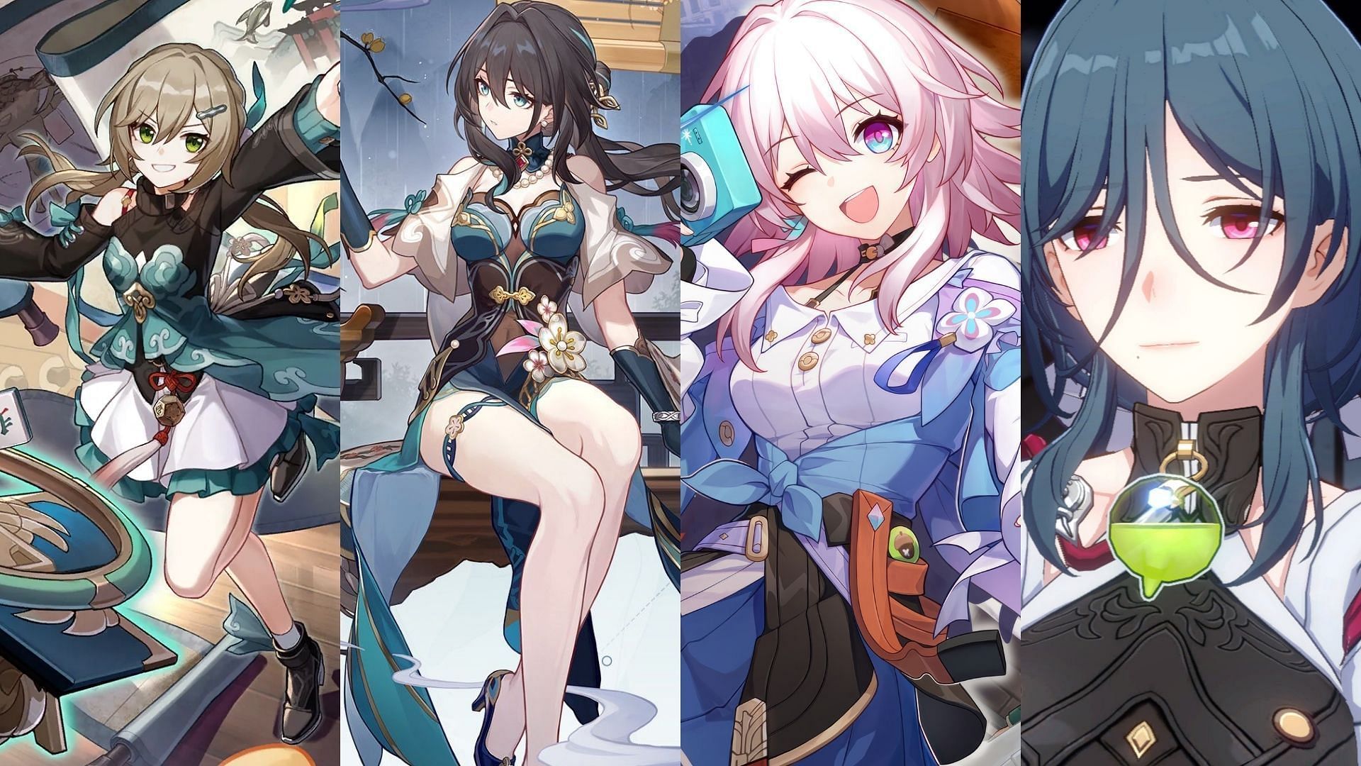 A team featuring Qingque, Ruan Mei, March 7th, and Natasha (Image via HoYoverse)