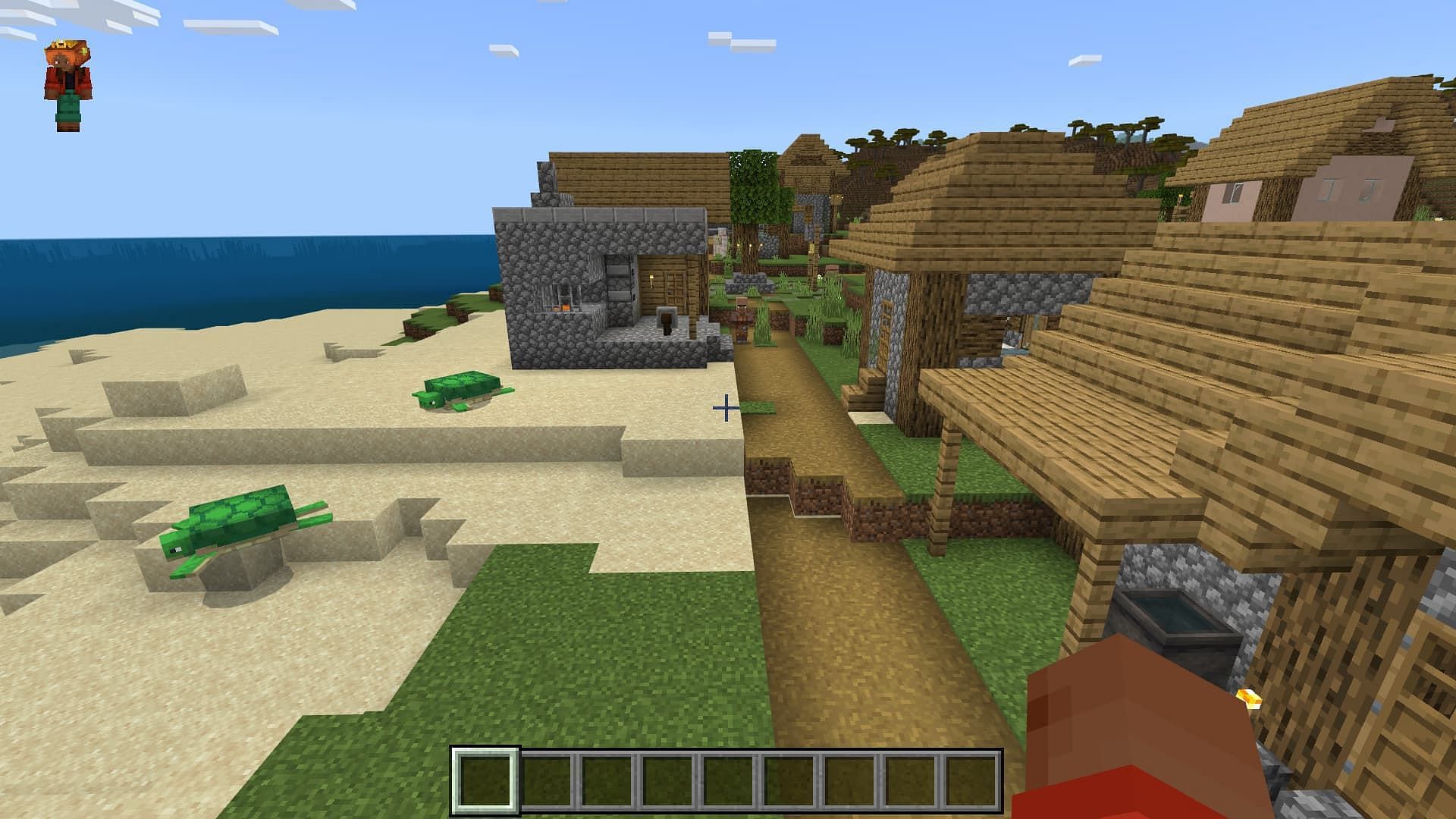 It&rsquo;s nice that villagers don&rsquo;t mind Minecraft players swiping their diamonds (Image via Mojang)