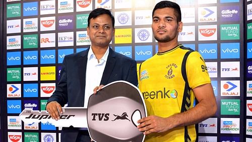 Sombir during his stint in Telugu Titans (credits: PKL)