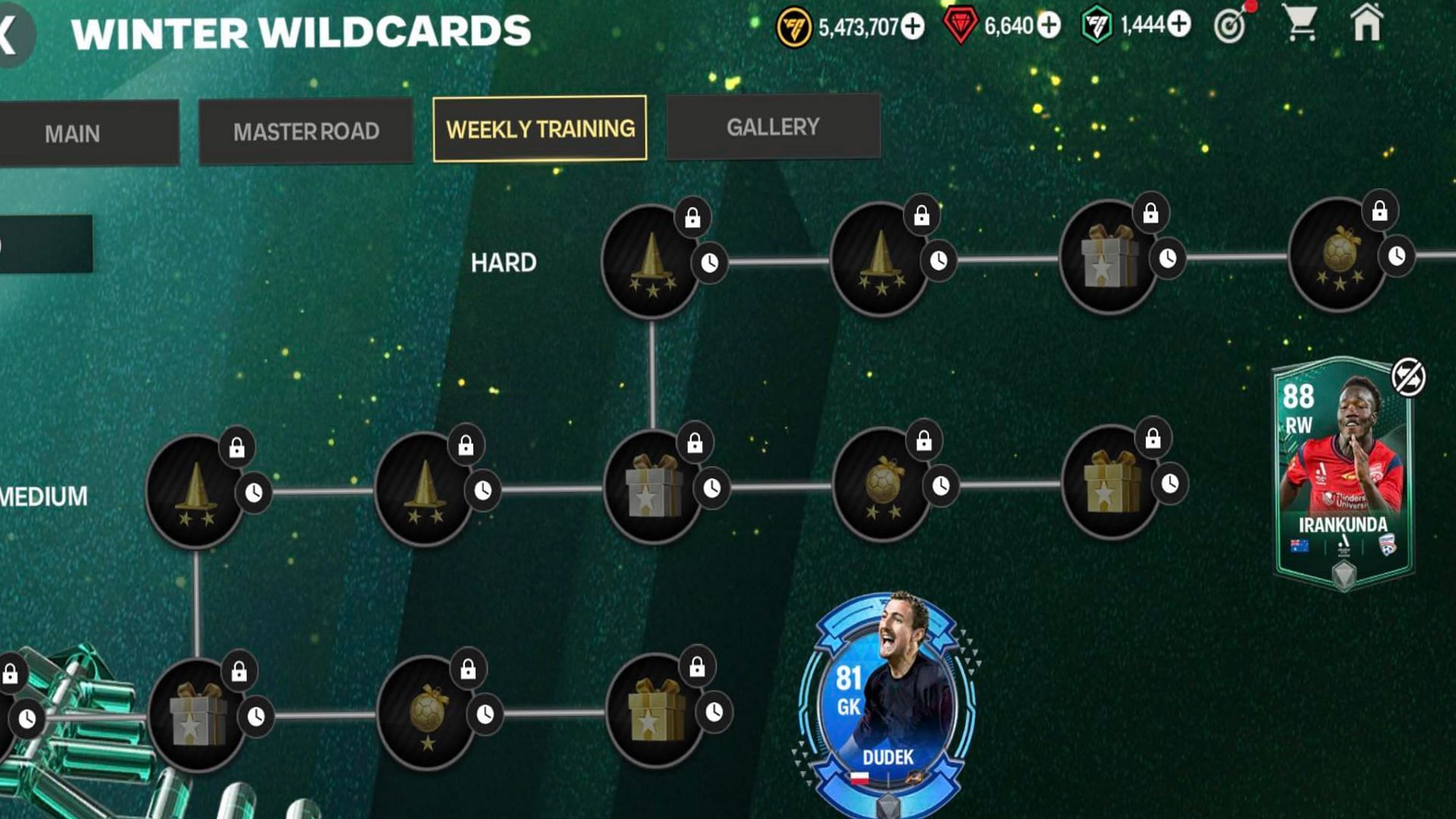 Winter Wildcards Pace Training in FC Mobile (Image via EA Sports)