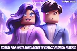 How to get the L'Oreal Pro White Sunglasses in Roblox Fashion Famous