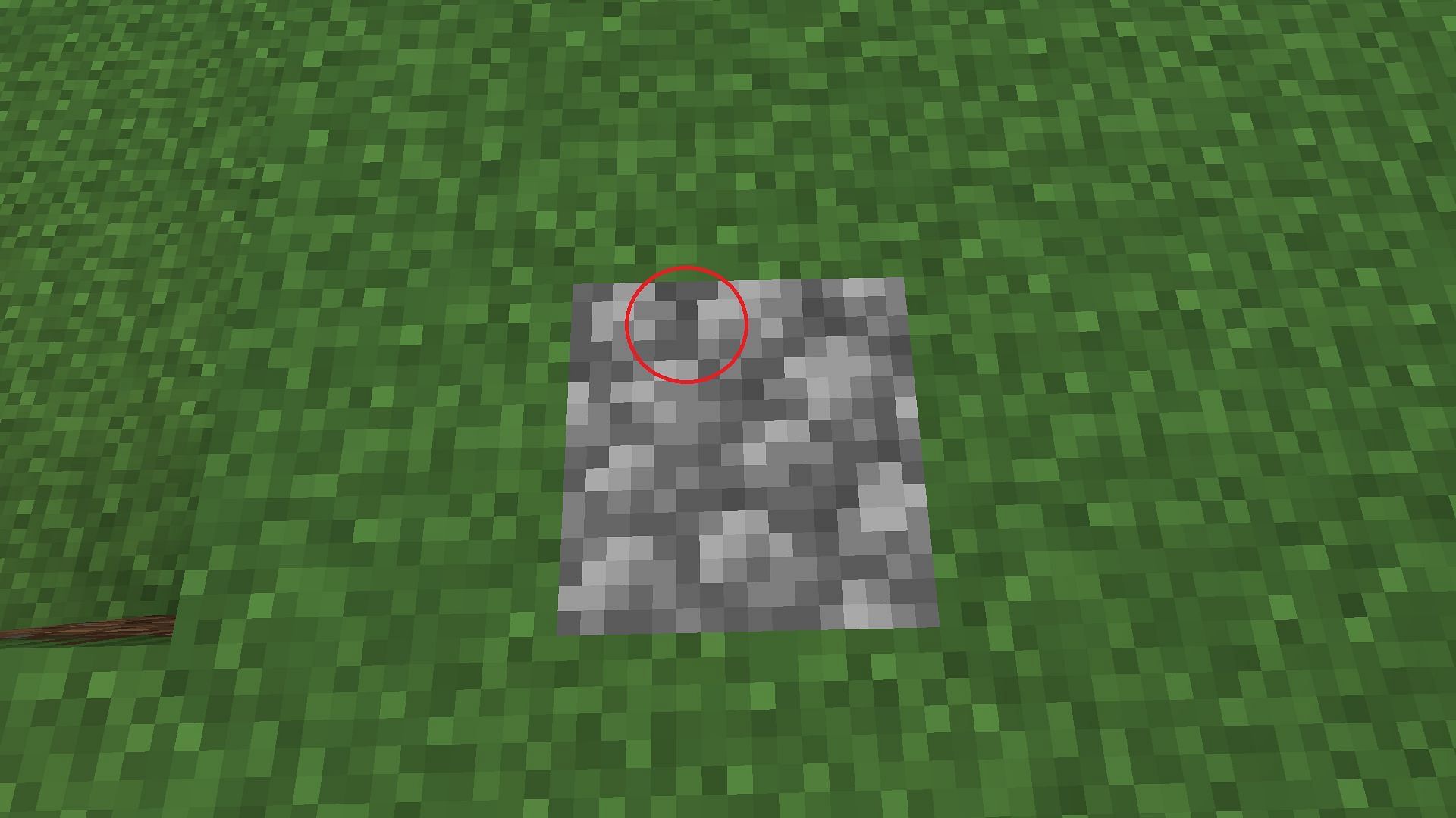 Part of the cobblestone block&#039;s texture can keep Minecraft players in the right direction (Image via Mojang)