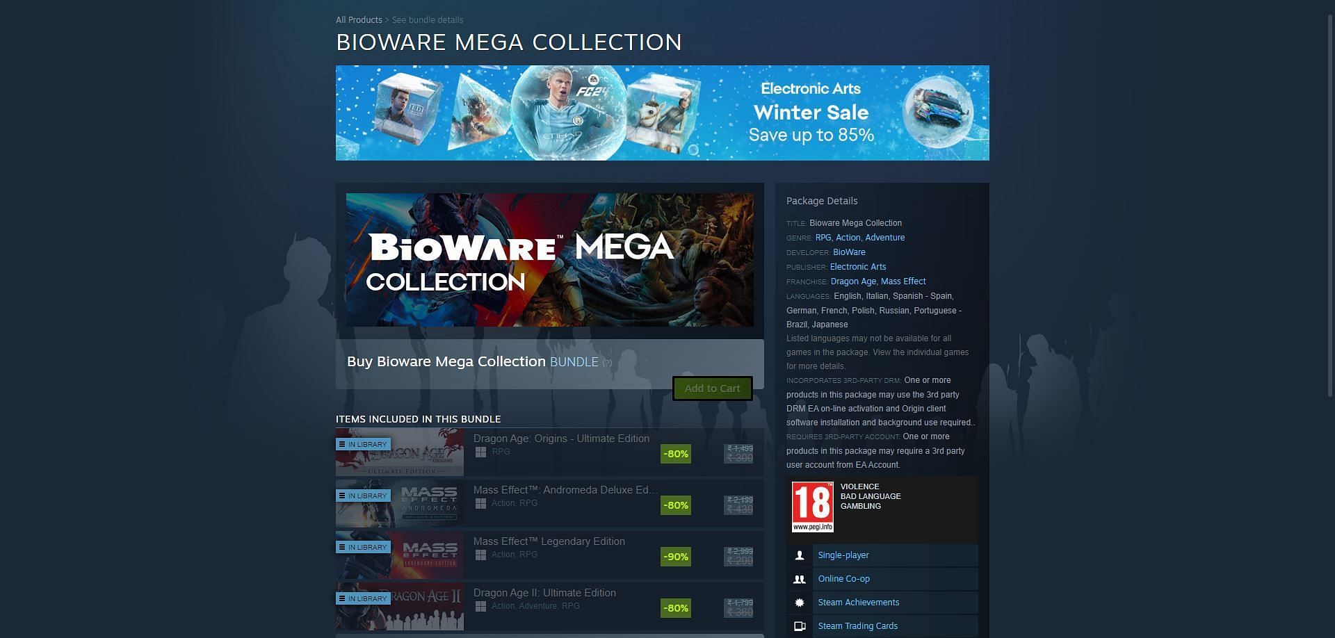 Official Steam page for the collection (Image via Valve)