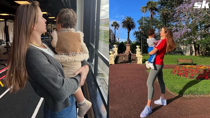 Elina Svitolina takes in the sights in Auckland with daughter Skai ahead of ASB Classic 2024 campaign