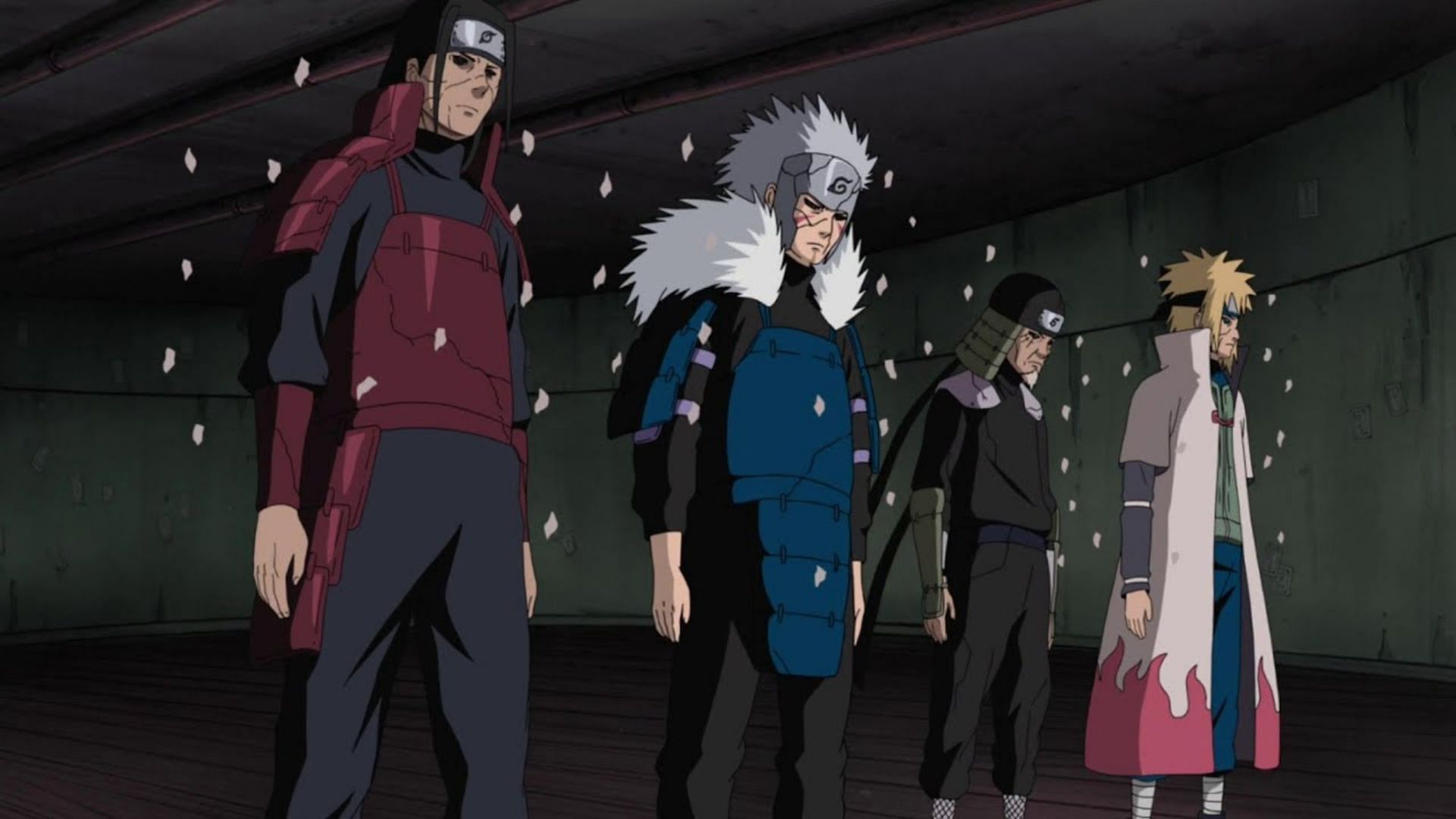 Tobirama Senju and the other Hokages reincarnated by Orochimaru (Image via Studio Pierrot)