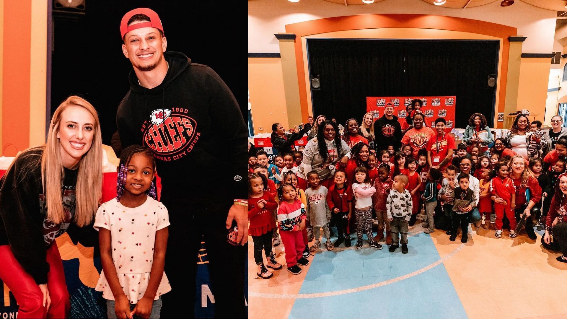 Patrick and Brittany Mahomes donated clothes and supplies in cooperation with Early Start KC. (Image credit: @15andmahomies on Instagram)