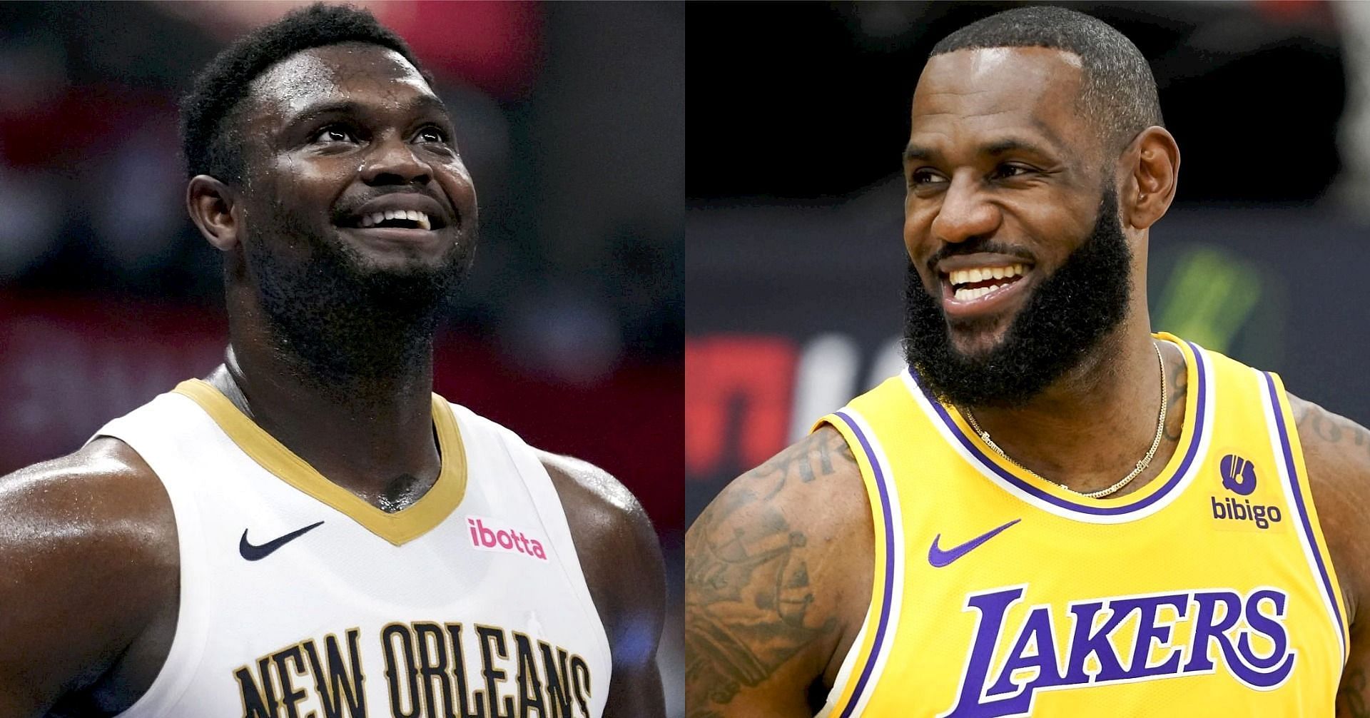 New Orleans Pelicans star forward Zion Williamson and LA Lakers superstar forward LeBron James