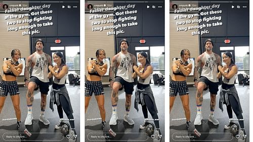 Punk shares an image with Perez and Jade at the Performance Center.