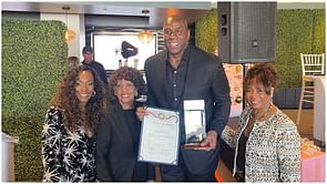 Magic Johnson honored with Inspiration Award in Congresswoman Maxine Waters' attendance: "So grateful"