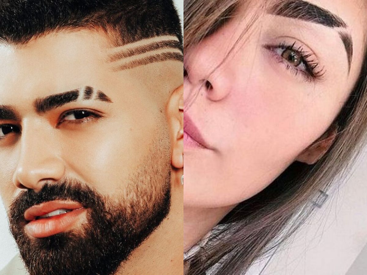 Eyebrow slit trend (Image via Sportskeeda)