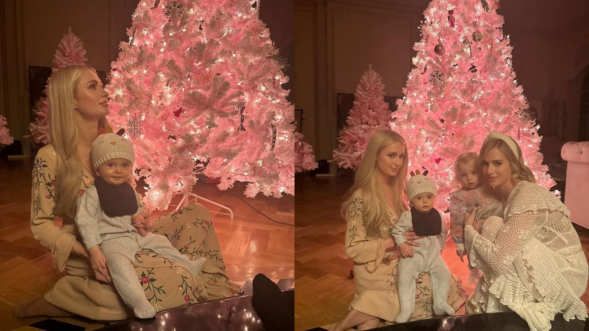 Hilton chose to have her child via surrogacy. (Images via Instagram/@parishilton)