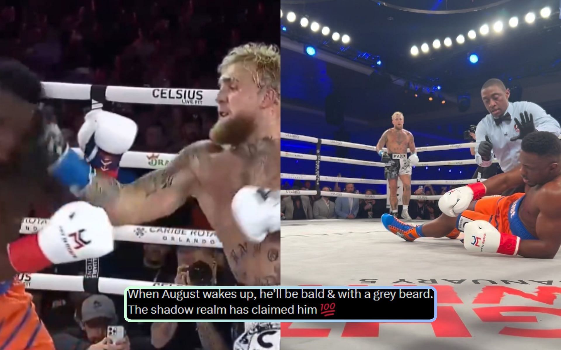 Jake Paul knocks out Andre August in round one 