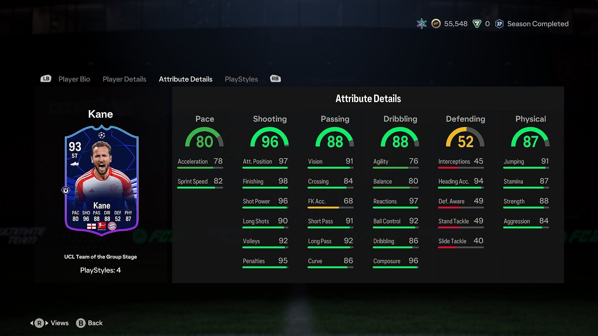 Detailed stats of the card (Image via EA Sports)