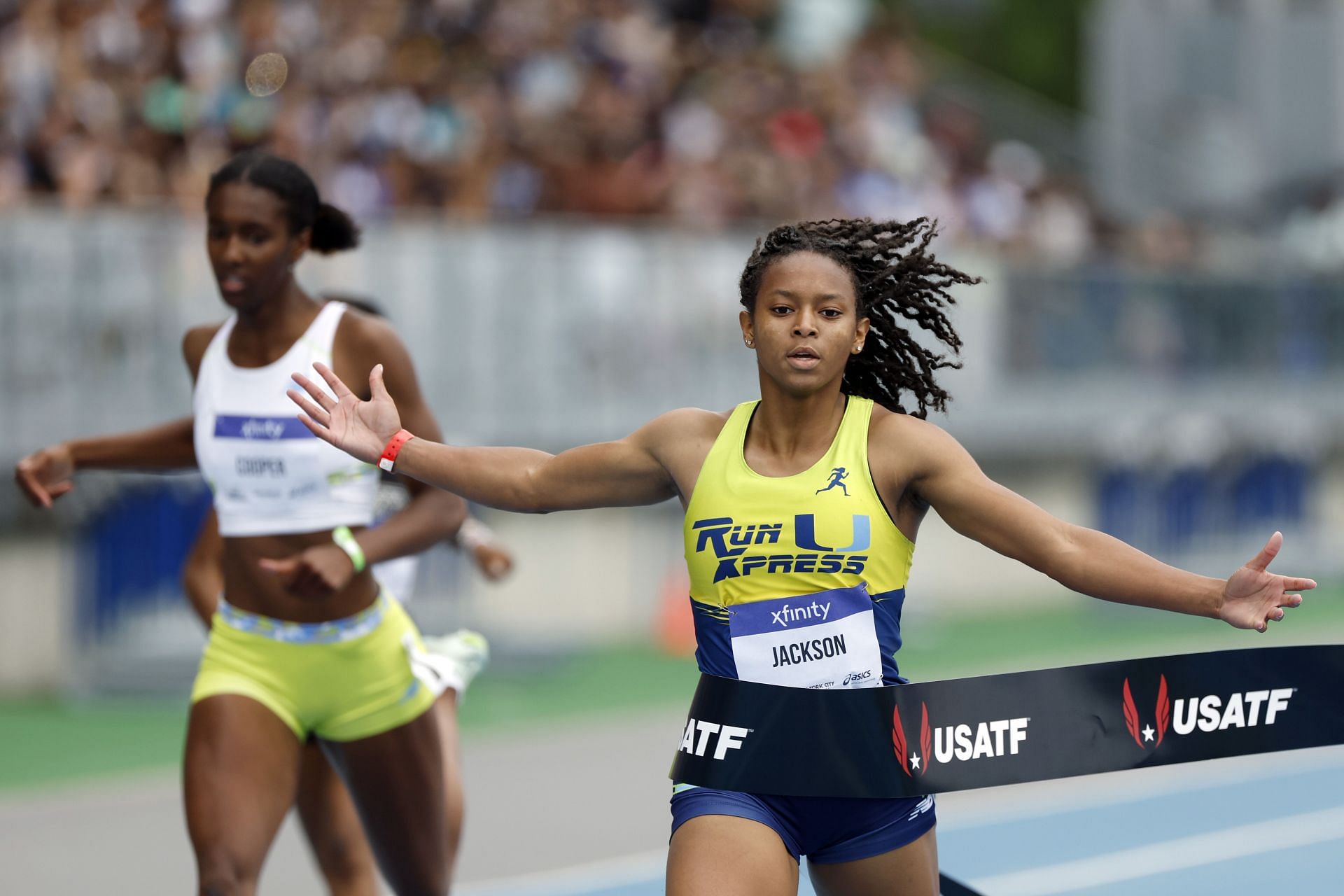 Shawnti Jackson at the 2023 USATF NYC Grand Prix.