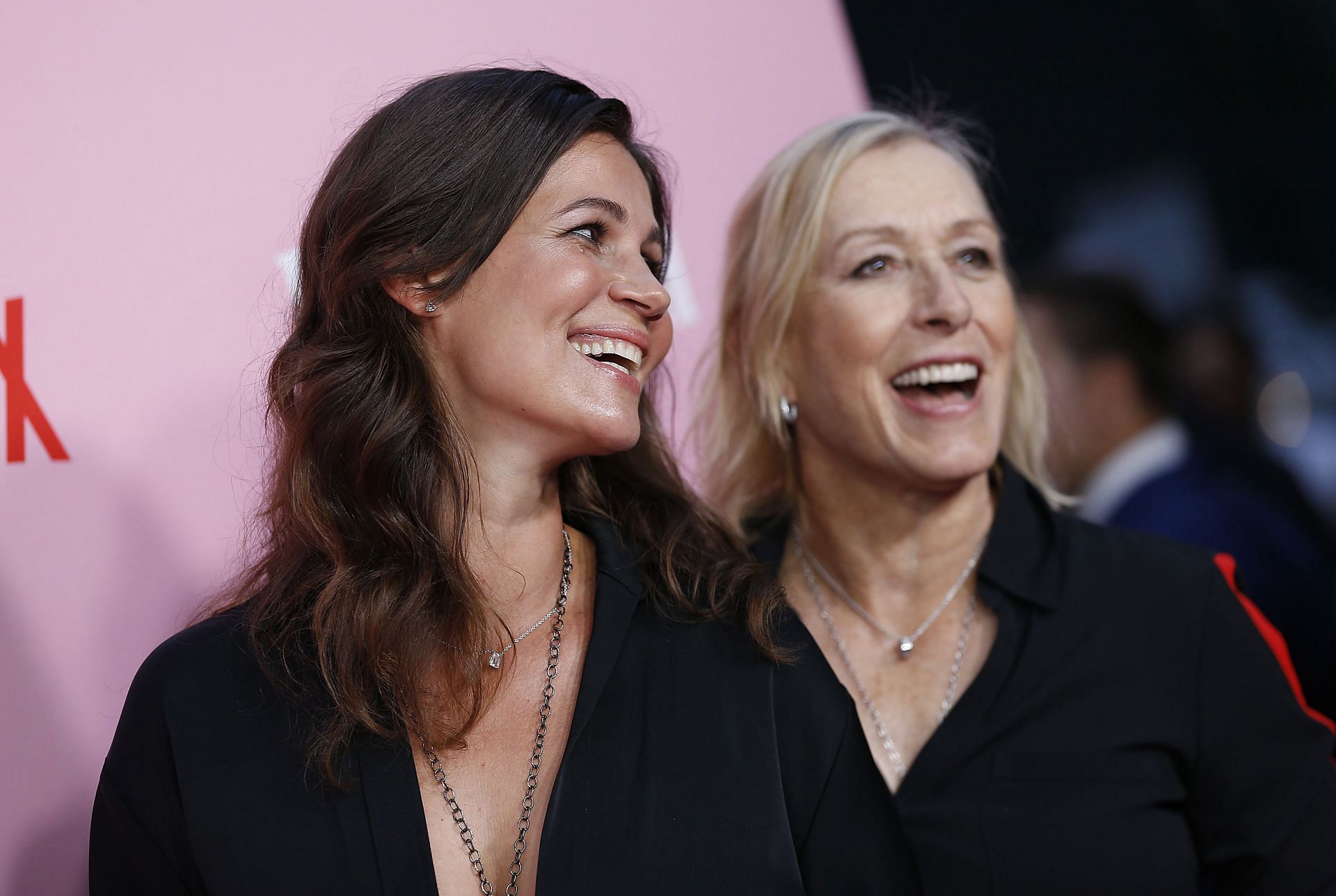 Julia Lemigova and Martina Navratilova