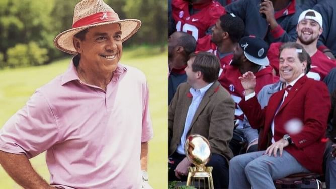 WATCH: Alabama HC Nick Saban rocks charming straw hat in practice ahead of Rose Bowl showdown against Michigan