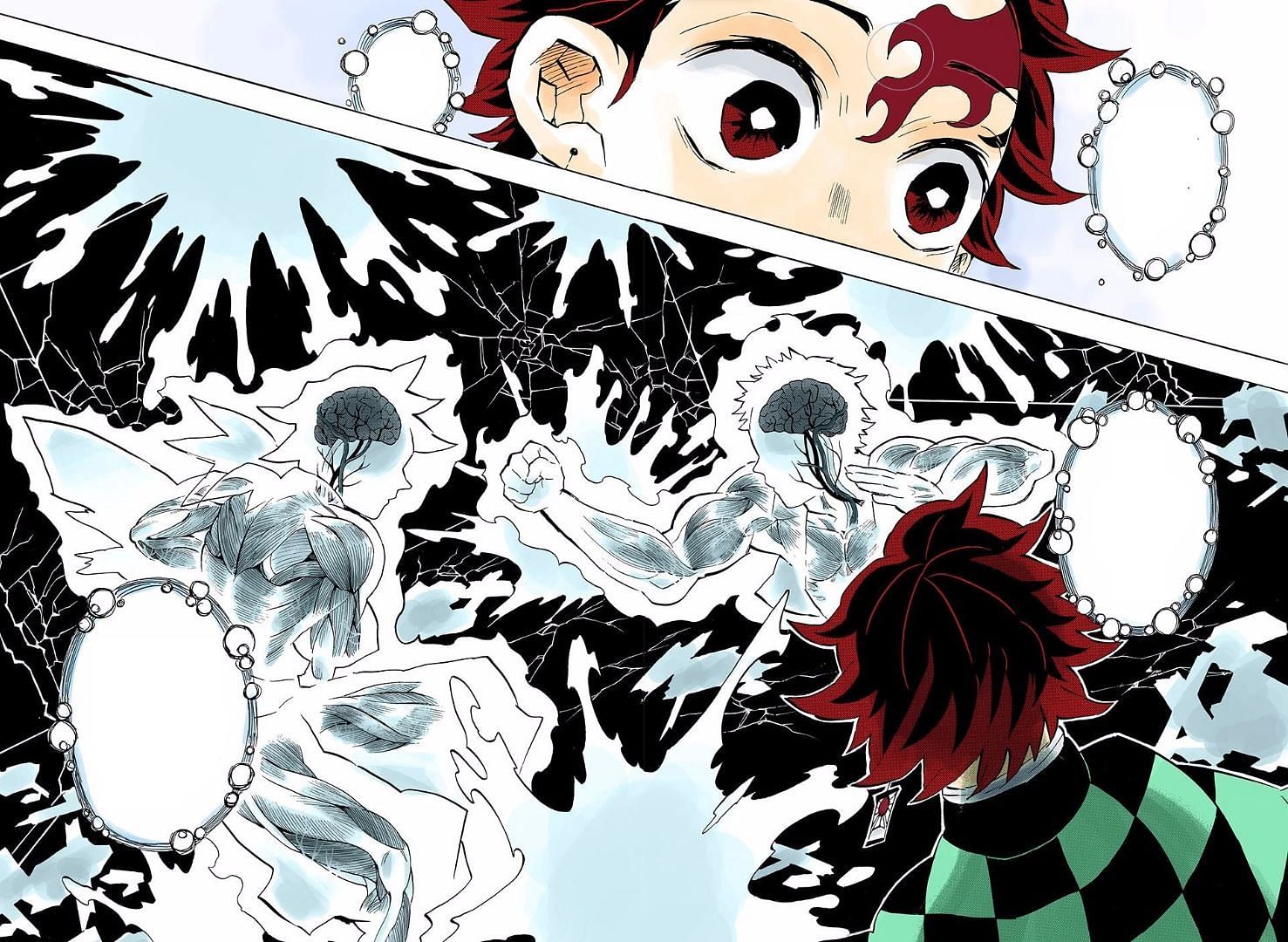 Visual representation of the Transparent World as seen in the manga (Image via Shueisha/Koyoharu Gotouge)