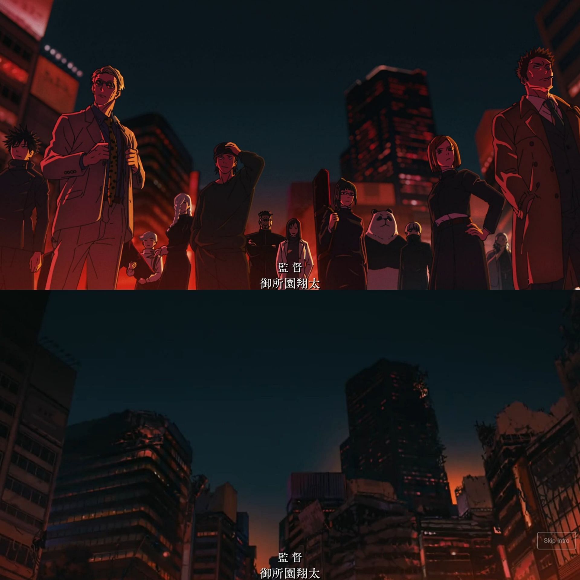 The changes in the Jujutsu Kaisen season 2 opening highlighting the death of important characters (Images via MAPPA)