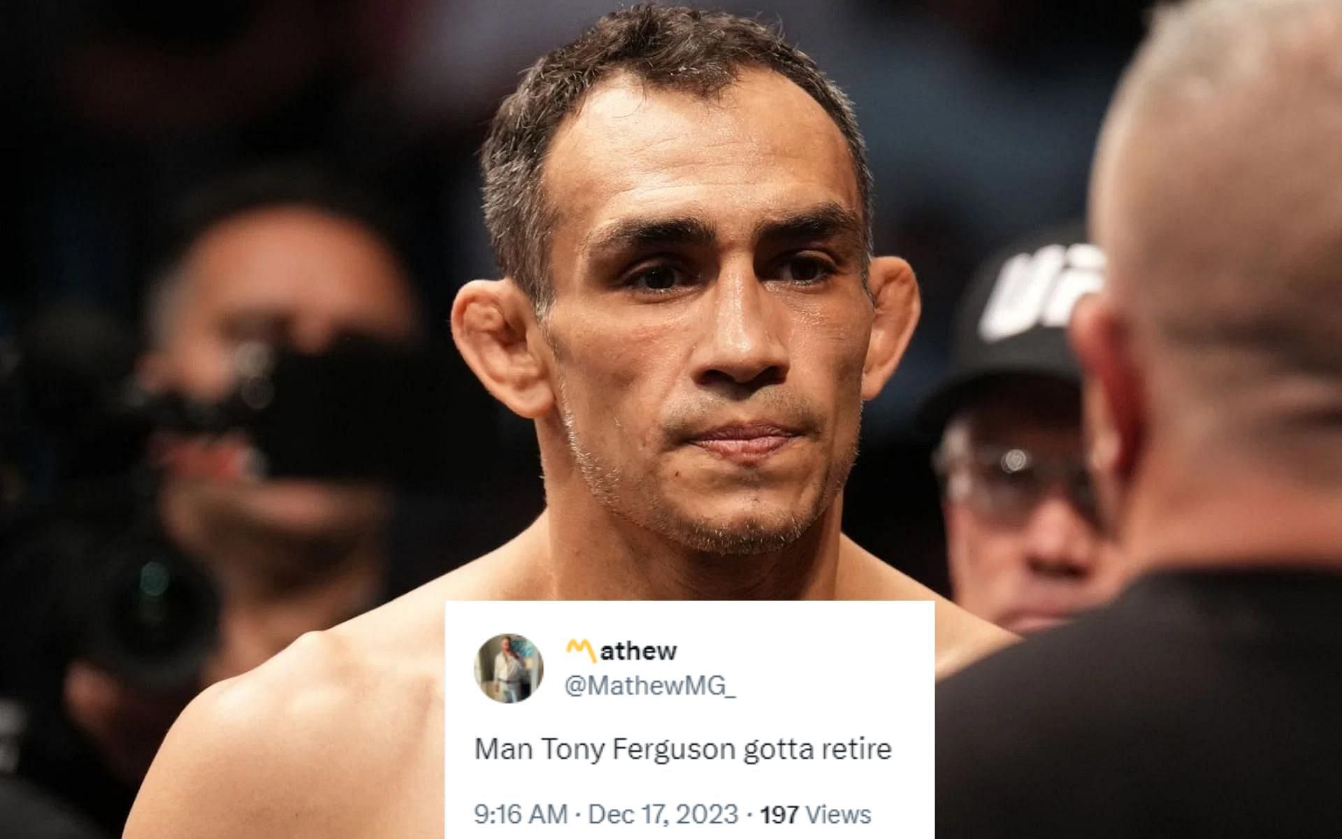 Tony Ferguson suffers another loss at UFC 296 [via Getty Images]