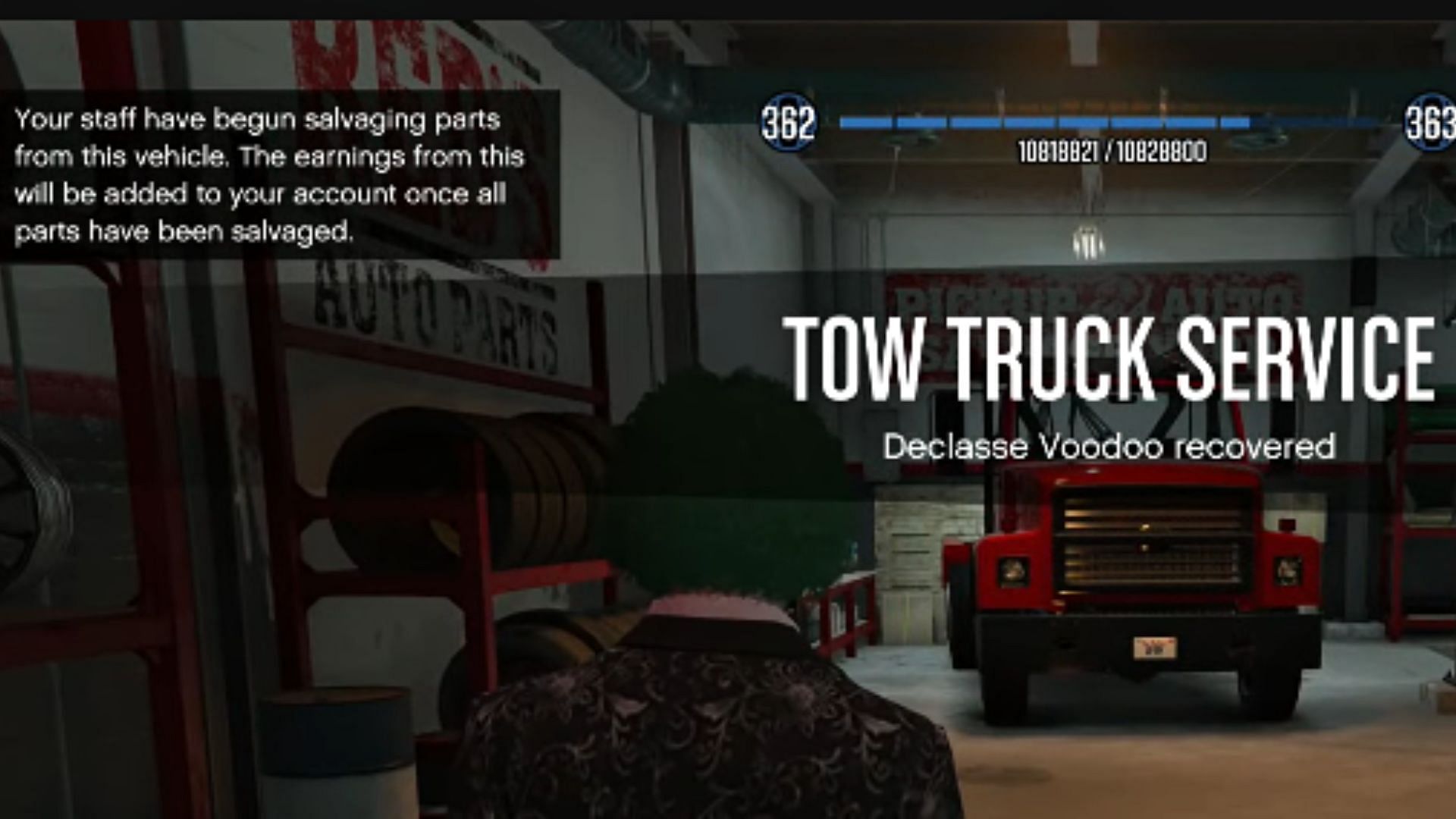 Tow Truck Service completion notification (Image via YouTube/TGG)