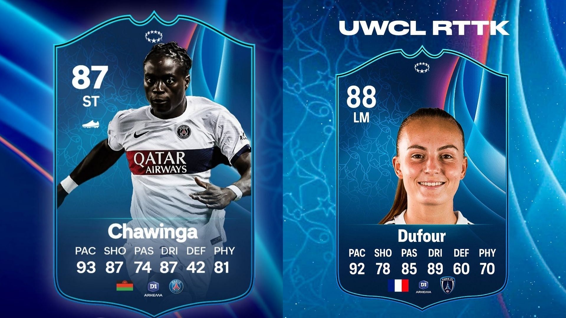 New UWCL RTTK SBCs are coming to Ultimate Team (Images via X/ FUT Sheriff, FTR)