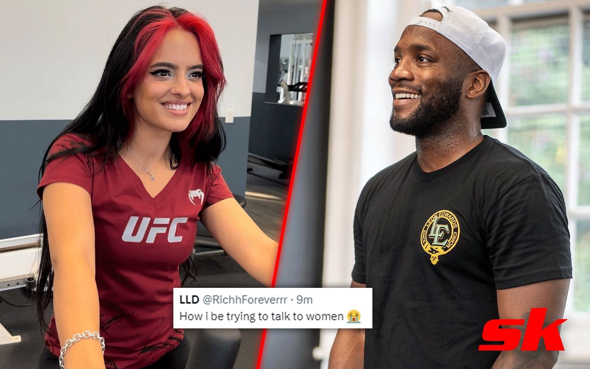 Nina-Marie Daniele (left) recently spoke to Leon Edwards (right) [Images courtesy: @NinaMarieDaniele and @leonedwardsmma on Instagram]