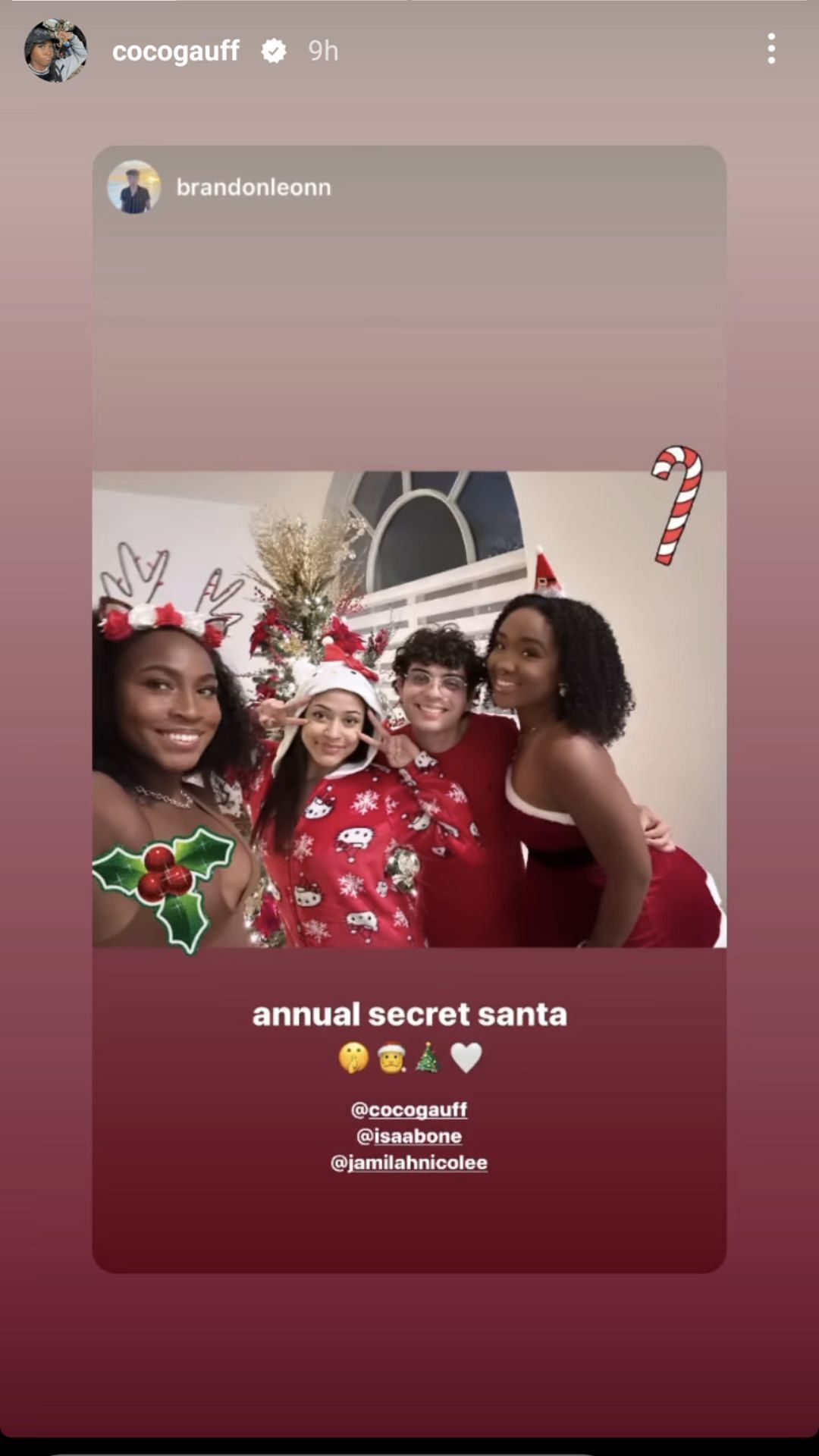 Coco Gauff shared moments of Cristmas Celebration