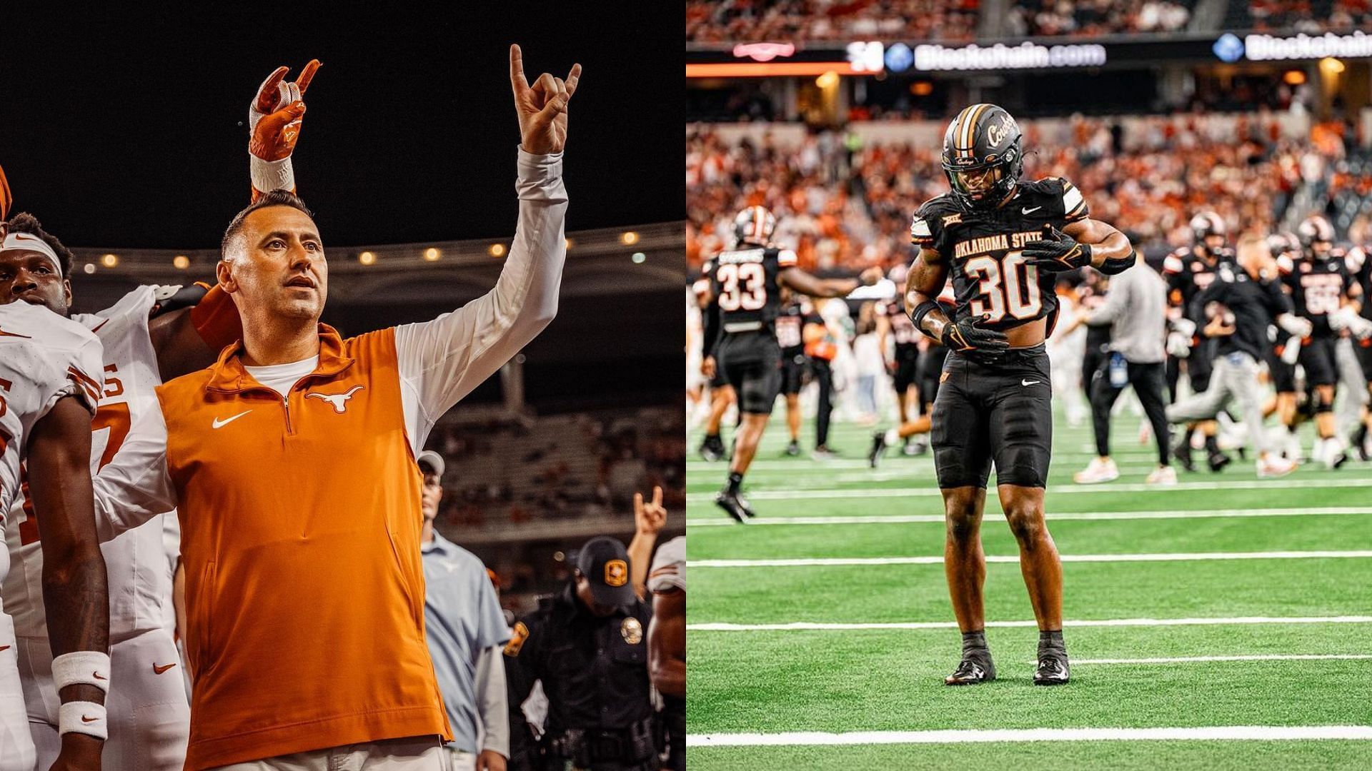 The Big 12 championship pits Texas vs Oklahoma State