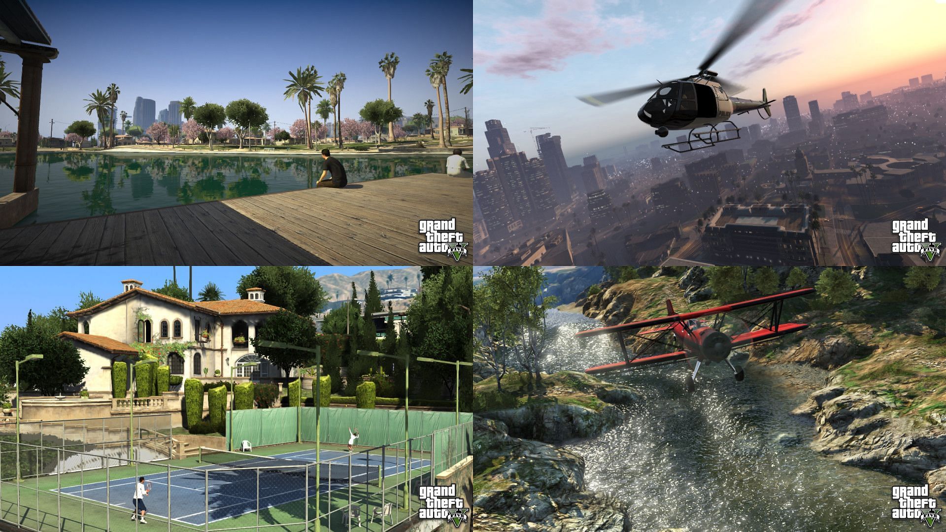 A few of the first Grand Theft Auto 5 screenshots (Image via Rockstar Games)