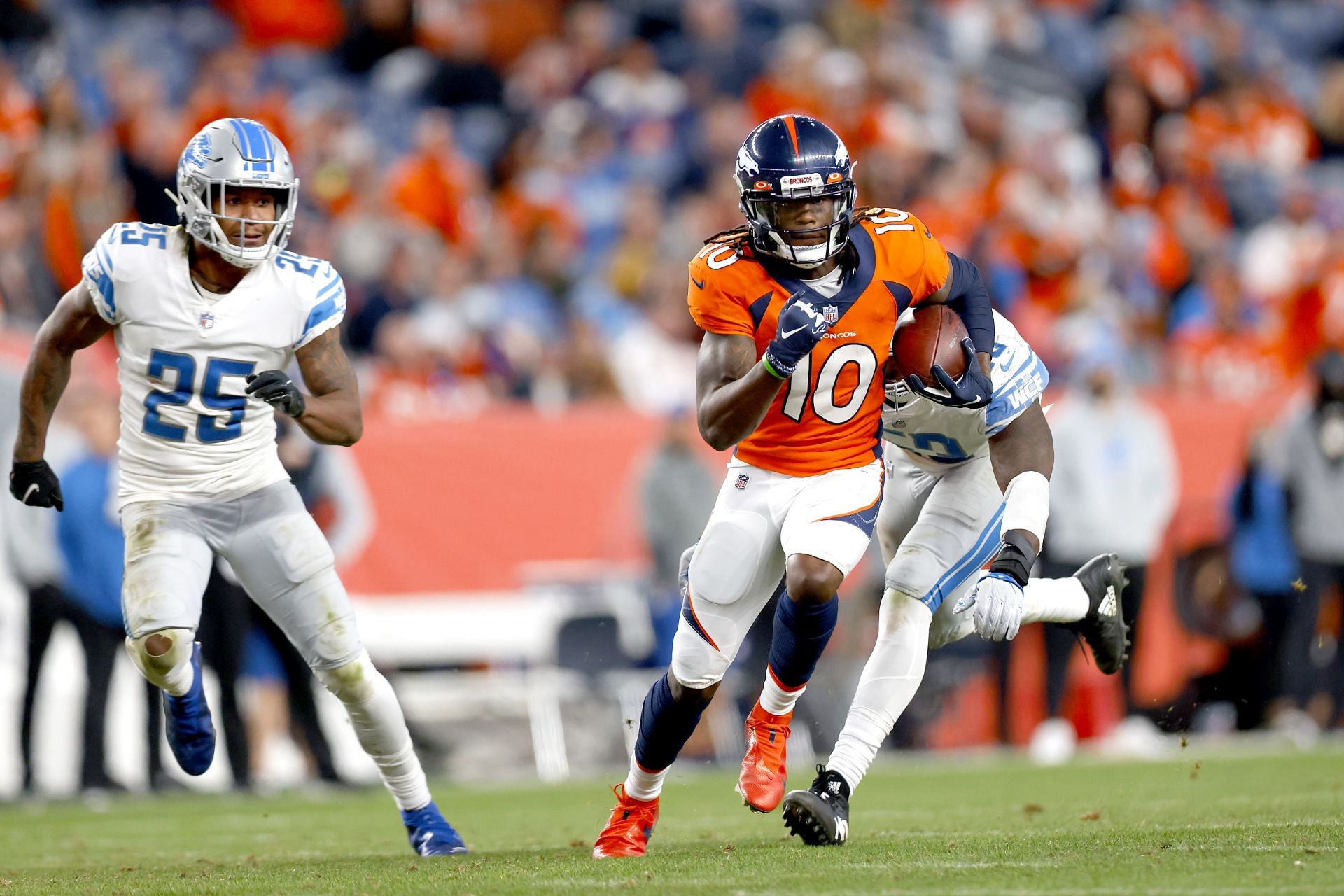 Jerry Jeudy during Detroit Lions versus Denver Broncos