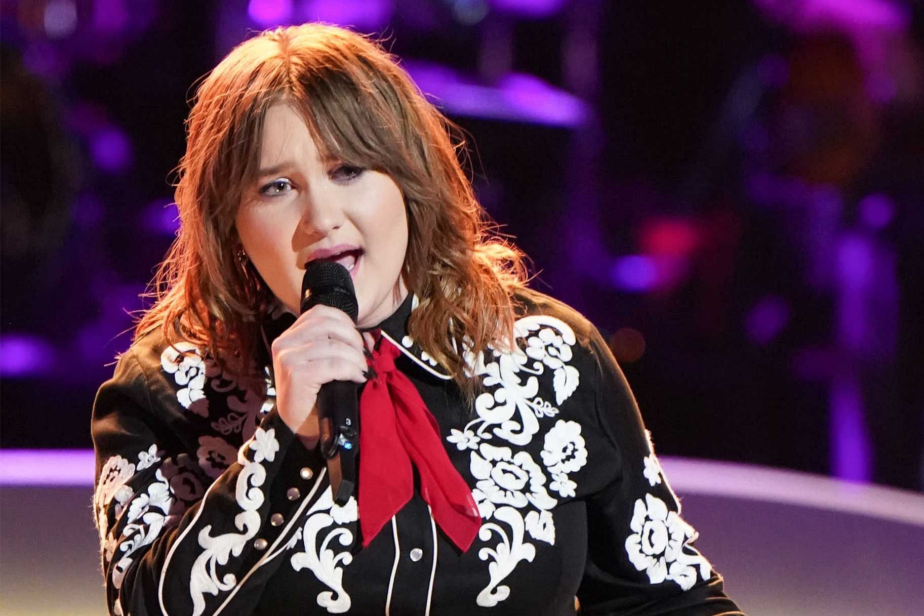 Ruby Leigh on The Voice 24. (Image via NBC)