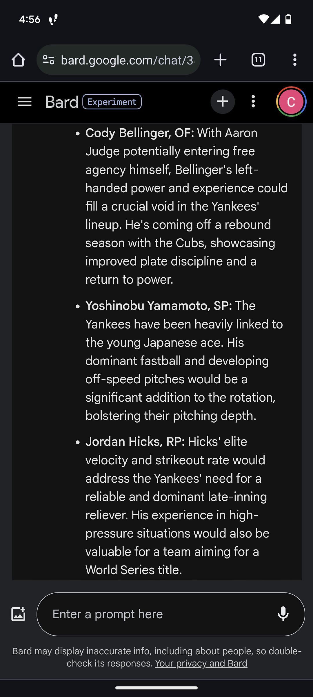 AI predicts Yankees acquisitions this offseason
