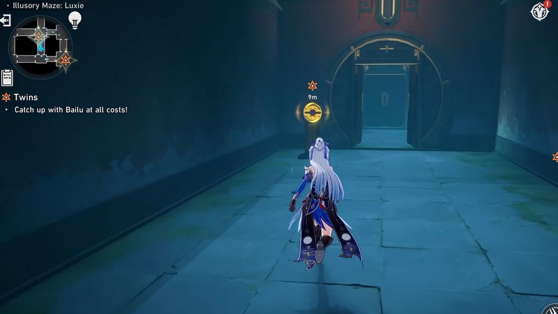 Close the door to prevent Bailu from looping the same path (Image via HoYoverse)