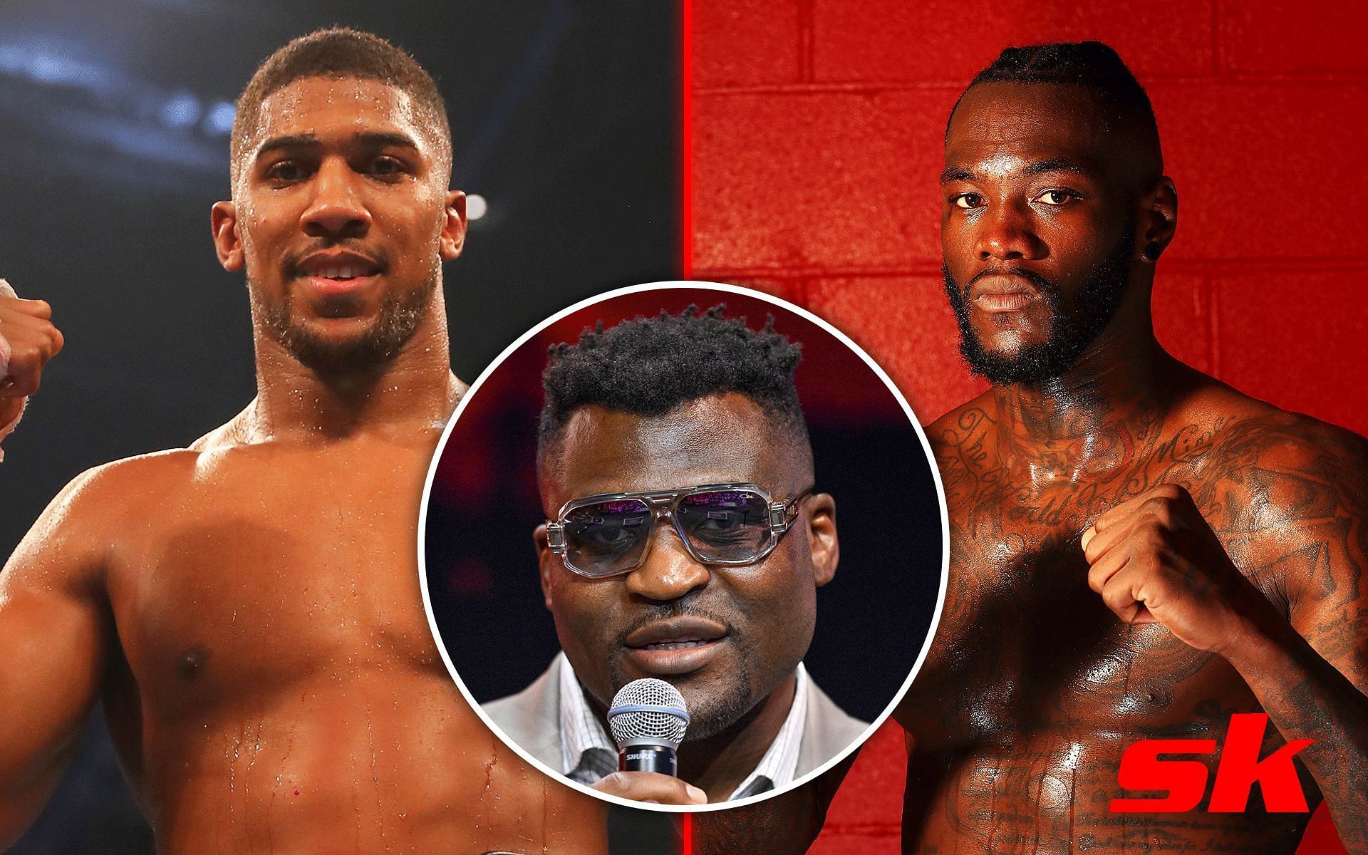Francis Ngannou reacts to Deontay Wilder and Anthony Joshua fights [Images via Getty]