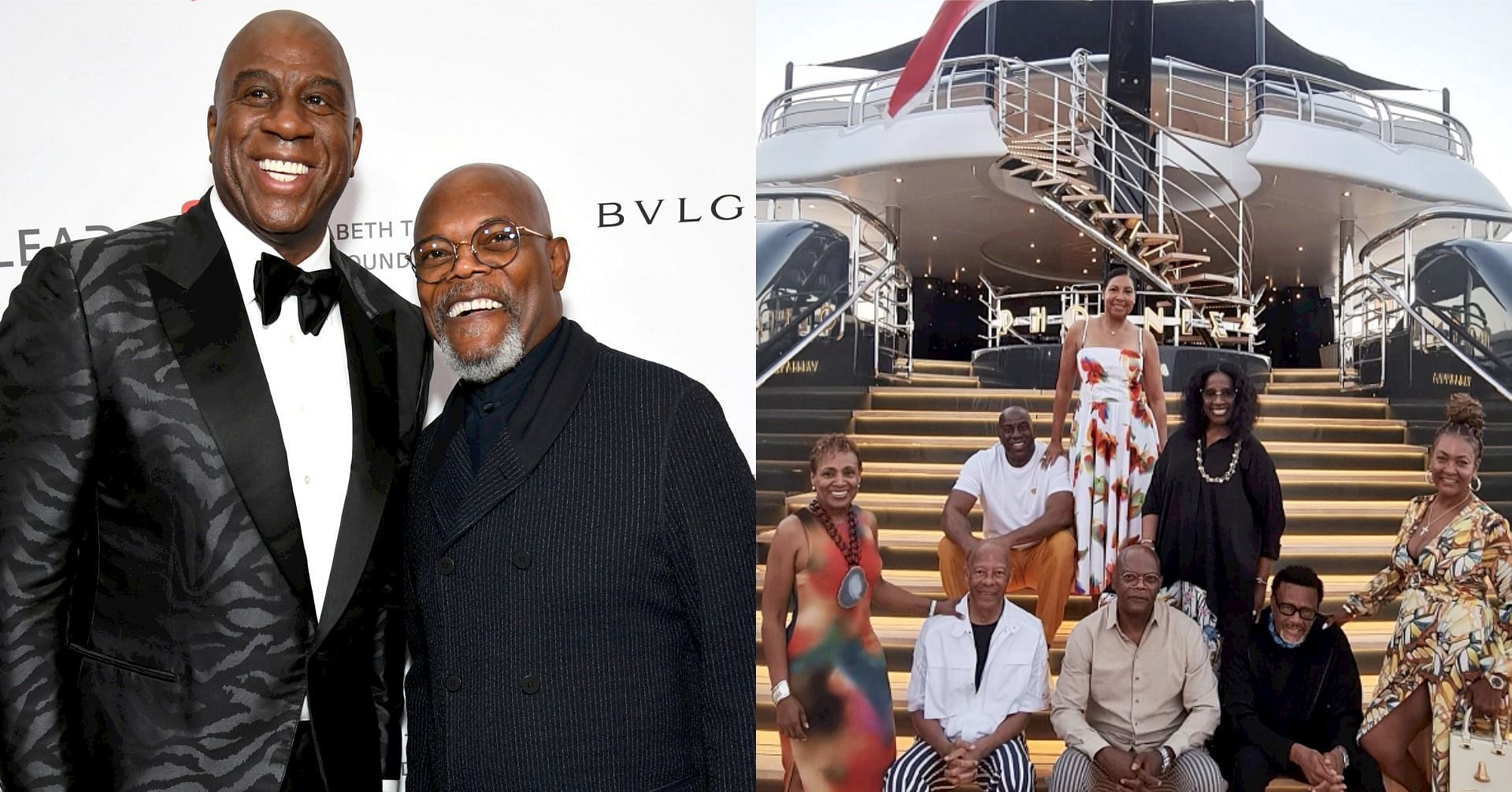 LA Lakers legend Magic Johnson and Hollywood legend Samuel L. Jackson (H/T @MagicJohnson on X)