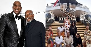 Magic Johnson salutes summer yacht vacation buddy Samuel L. Jackson on his 75th birthday