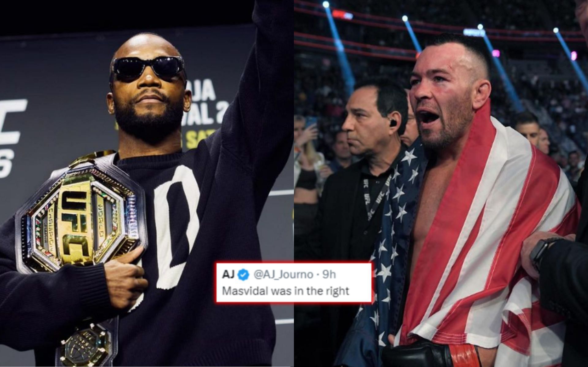 Colby Covington (Right) vile remarks on Leon Edwards