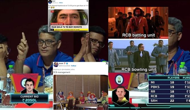 "e sala bhi cup rehnede"- Top funny RCB memes from IPL 2024 auction