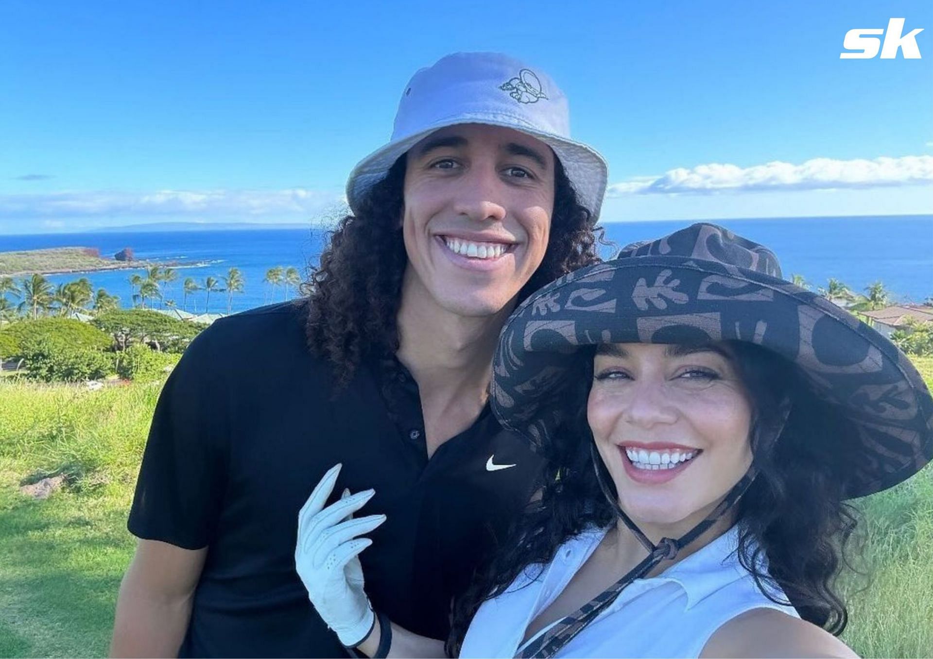 Vanessa Hudgens and Cole Tucker radiate in the first Christmas after marriage.