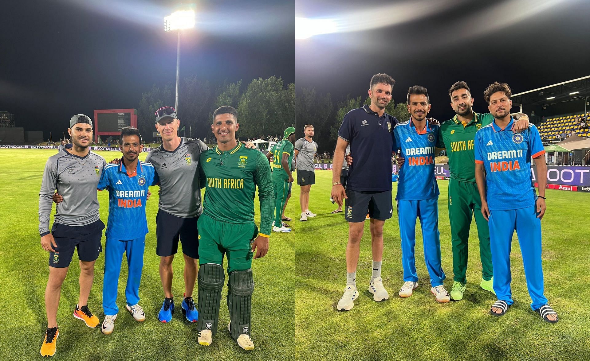 Yuzvendra Chahal posing with his peers after the ODI series in South Africa. 